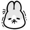 😐 Эмодзи «Machiko Rabbit» для Telegram