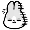 😑 Эмодзи «Machiko Rabbit» для Telegram