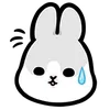 😥 Эмодзи «Machiko Rabbit» для Telegram