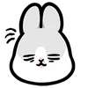 😑 Эмодзи «Machiko Rabbit» для Telegram