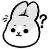 ❔ Эмодзи «Machiko Rabbit» для Telegram