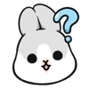 ❔ Эмодзи «Machiko Rabbit» для Telegram