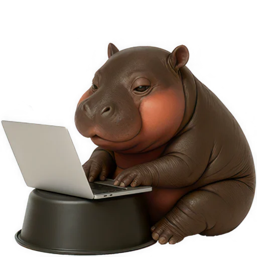 💻 Стикер «Мадам Бегемотиха» для Telegram