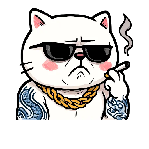 😎 Эмодзи «Boss Cat» для Telegram