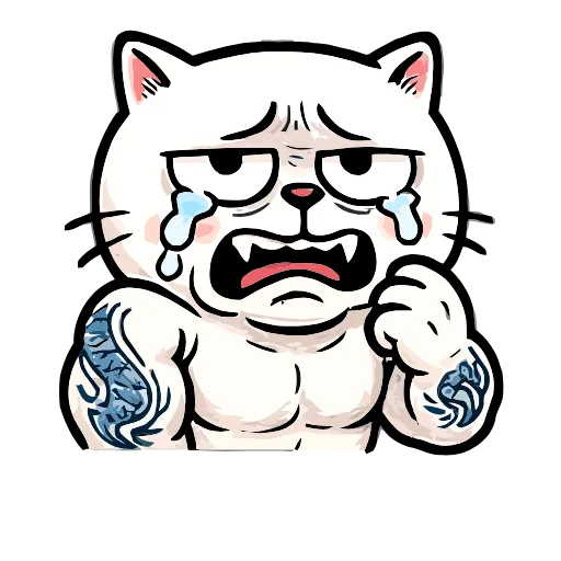 😭 Эмодзи «Boss Cat» для Telegram