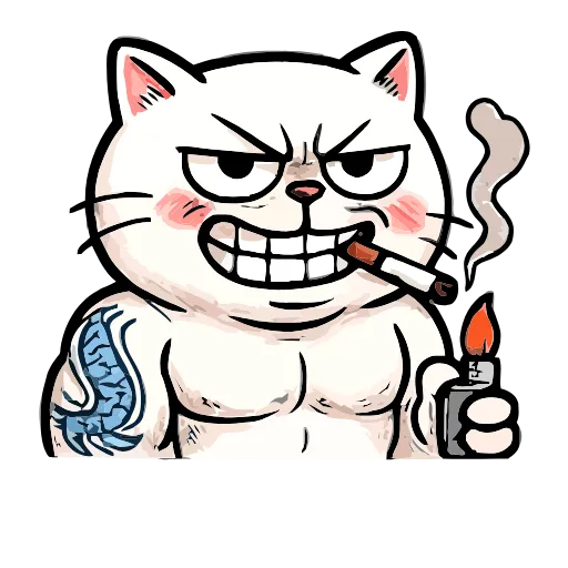 🚬 Эмодзи «Boss Cat» для Telegram