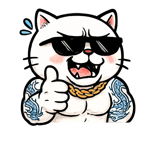 👍 Эмодзи «Boss Cat» для Telegram