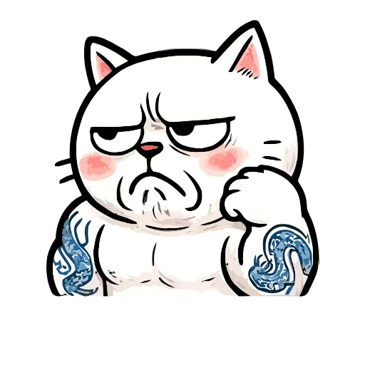 🫤 Эмодзи «Boss Cat» для Telegram