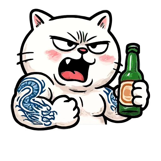🍾 Эмодзи «Boss Cat» для Telegram