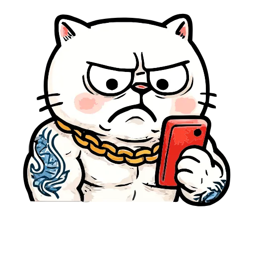 🤨 Эмодзи «Boss Cat» для Telegram