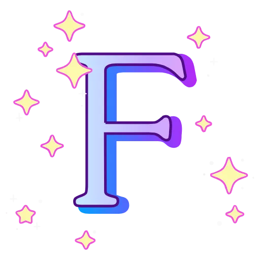 🔠 Эмодзи «decor #fonts #static #vector» для Telegram