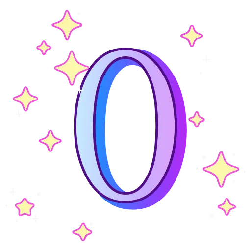 0️⃣ Эмодзи «decor #fonts #static #vector» для Telegram