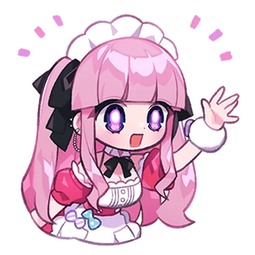 Стикерпак Cute Maid для Telegram — скачать