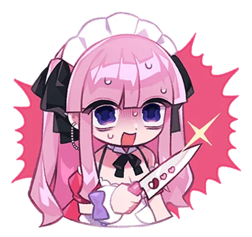 🍮 Стикер «Cute Maid» для Telegram