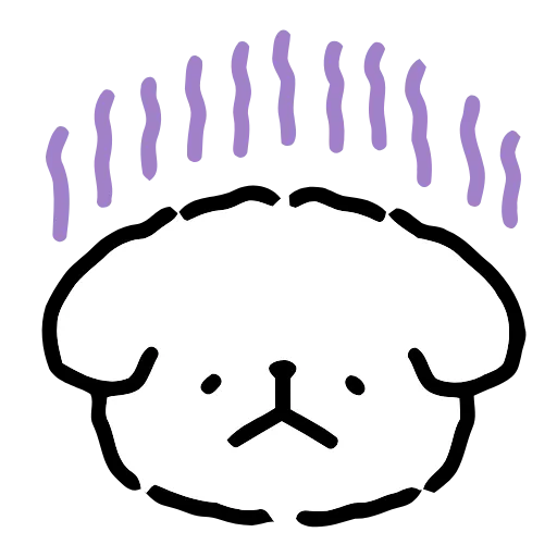 😞 Эмодзи «Maltese Puppy» для Telegram