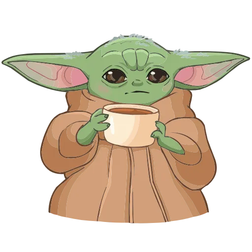 ☕️ Эмодзи «Мандалорец Малыш» для Telegram