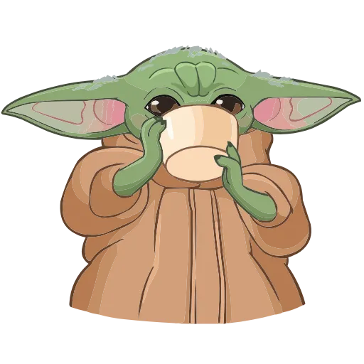 ☕️ Эмодзи «Мандалорец Малыш» для Telegram