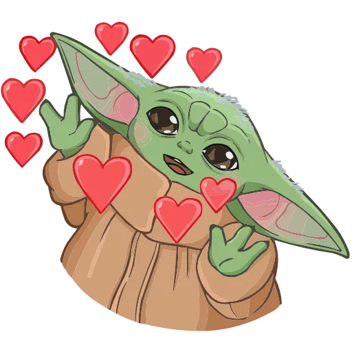 🥰 Эмодзи «Мандалорец Малыш» для Telegram