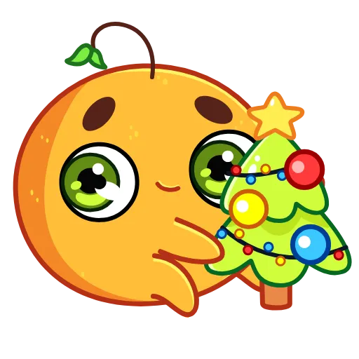 🎄 Эмодзи «Новогодняя Мандаринка» для Telegram