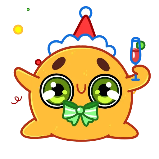 🥂 Эмодзи «Новогодняя Мандаринка» для Telegram