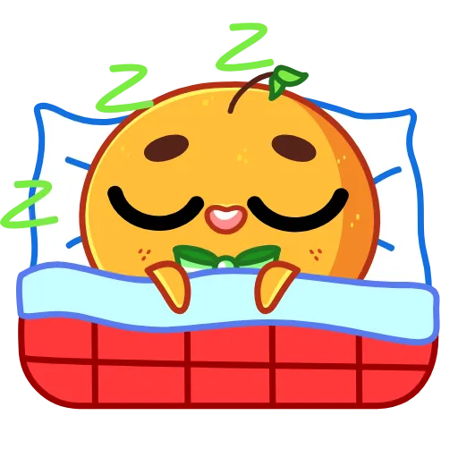 😴 Эмодзи «Новогодняя Мандаринка» для Telegram