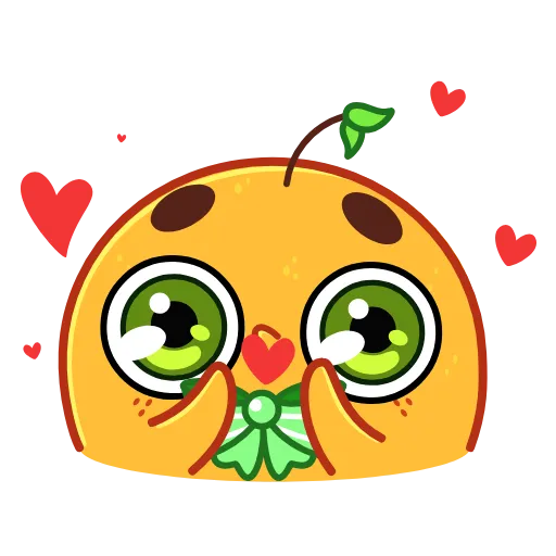 ❤️ Эмодзи «Новогодняя Мандаринка» для Telegram