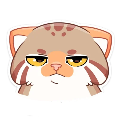 😕 Стикер «Манул Ур без надписей» для Telegram
