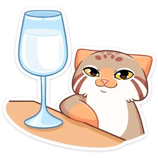🍷 Стикер «Манул Ур без надписей» для Telegram