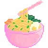 🍜 Эмодзи «૮꒰ ,, • ༝ •,,꒱ა ♡» для Telegram