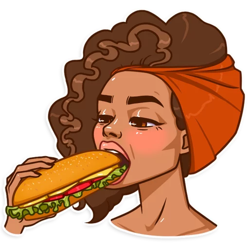 🍔 Стикер «Maria del Carmen» для Telegram