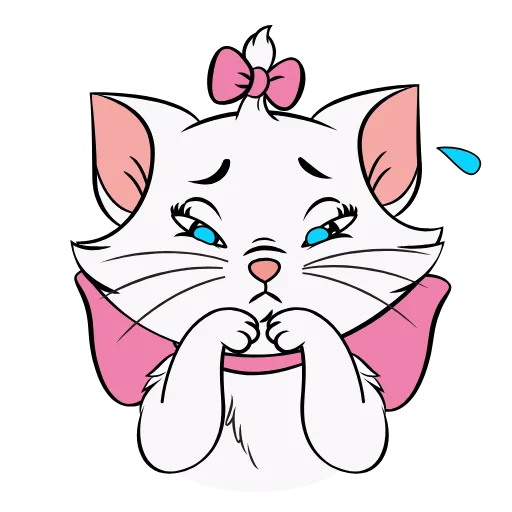 😭 Эмодзи «Кошечка Мари» для Telegram