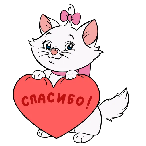 ❤️ Эмодзи «Кошечка Мари» для Telegram