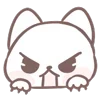 😡 Эмодзи «Marshmallow Kitty» для Telegram