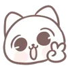 ✌️ Эмодзи «Marshmallow Kitty» для Telegram