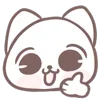 👍 Эмодзи «Marshmallow Kitty» для Telegram