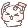 🥳 Эмодзи «Marshmallow Kitty» для Telegram