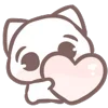 ❤️ Эмодзи «Marshmallow Kitty» для Telegram