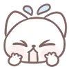 😫 Эмодзи «Marshmallow Kitty» для Telegram
