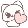 ❤️ Эмодзи «Marshmallow Kitty» для Telegram