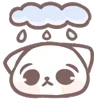 😭 Эмодзи «Marshmallow Kitty» для Telegram