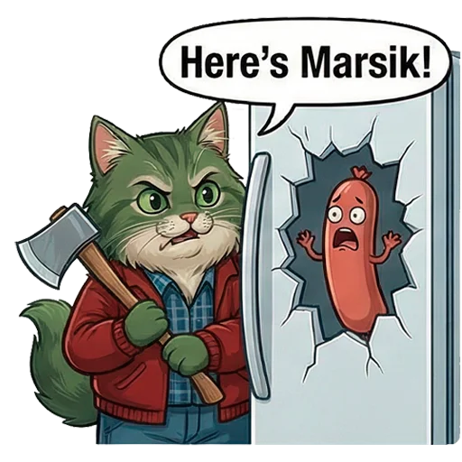 🌭 Стикер «Marsik The Cat» для Telegram