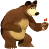 🍭 Эмодзи «😟 Маша и Медведь» для Telegram