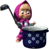 🥘 Эмодзи «😟 Маша и Медведь» для Telegram
