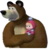 😨 Эмодзи «😟 Маша и Медведь» для Telegram