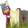 👩 Эмодзи «😟 Маша и Медведь» для Telegram