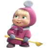 🙂 Эмодзи «😟 Маша и Медведь» для Telegram