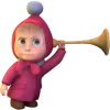 👩 Эмодзи «😟 Маша и Медведь» для Telegram