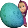 🥚 Эмодзи «😟 Маша и Медведь» для Telegram