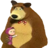 😞 Эмодзи «😟 Маша и Медведь» для Telegram
