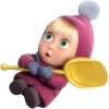 😯 Эмодзи «😟 Маша и Медведь» для Telegram
